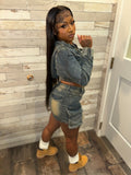 “Denim” two piece set