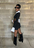 “Tux” Jumpsuit